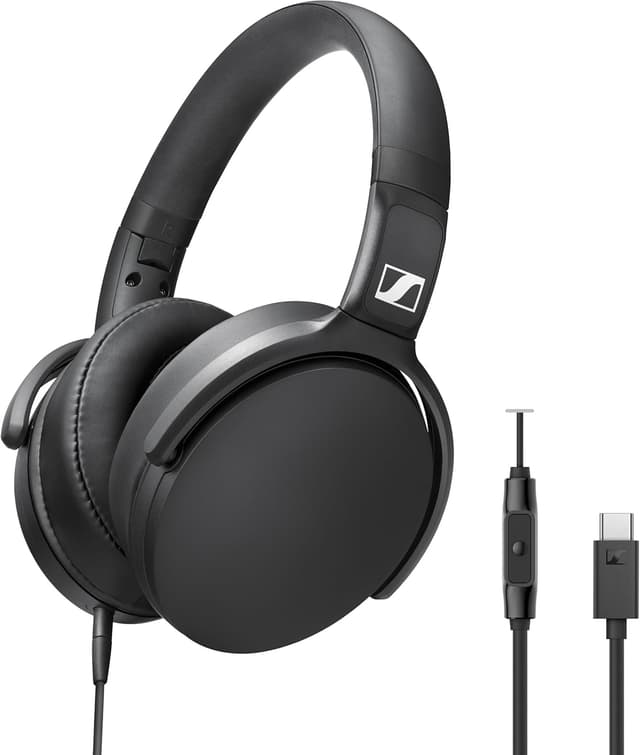 Detalle de Sennheiser HD 400U cuffie over-ear cablate con telecomando smart, nero