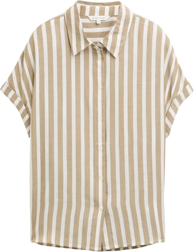 Thumbnail 6 de Tom Tailor 1047057 camicia/ blusa a righe in viscosa con colletto