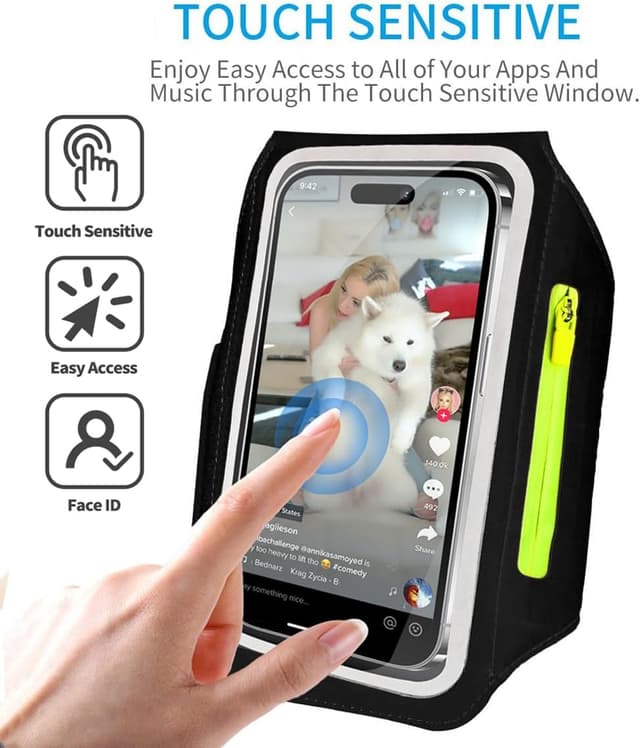 Detalle 2 de Guzack Fascia da Braccio porta Cellulare 6,9"