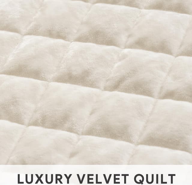 Detalle 1 de RECYCO Luxury Velvet Quilt Set 118 x 106 in