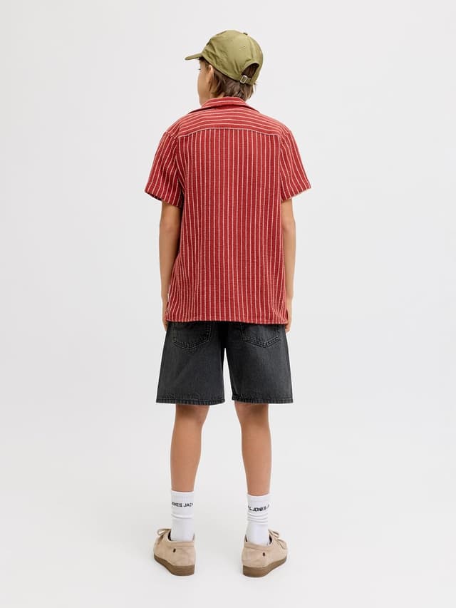 Detalle de JACK & JONES Boy Jeans-Shorts Loose Fit – Junior Denim-Shorts aus Baumwollmix