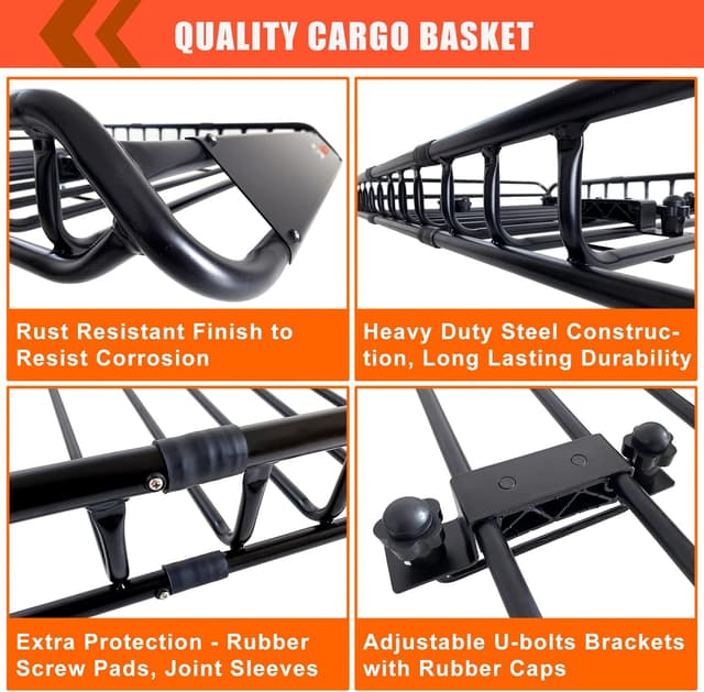 Thumbnail 4 de MeeFar Roof Cargo Basket 51" x 36" 200 lb