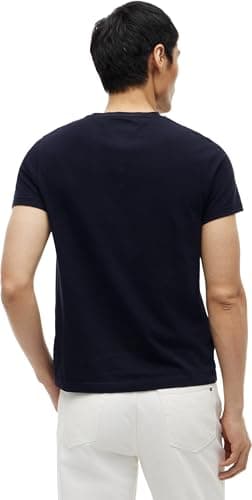 Detalle 2 de Tommy Hilfiger camiseta de manga corta Core Tommy Logo cuello redondo en negro (Jet Black), XXL