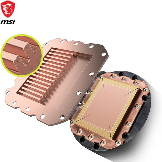 Detalle de MSI MAG CORELIQUID E360 refroidissement CPU