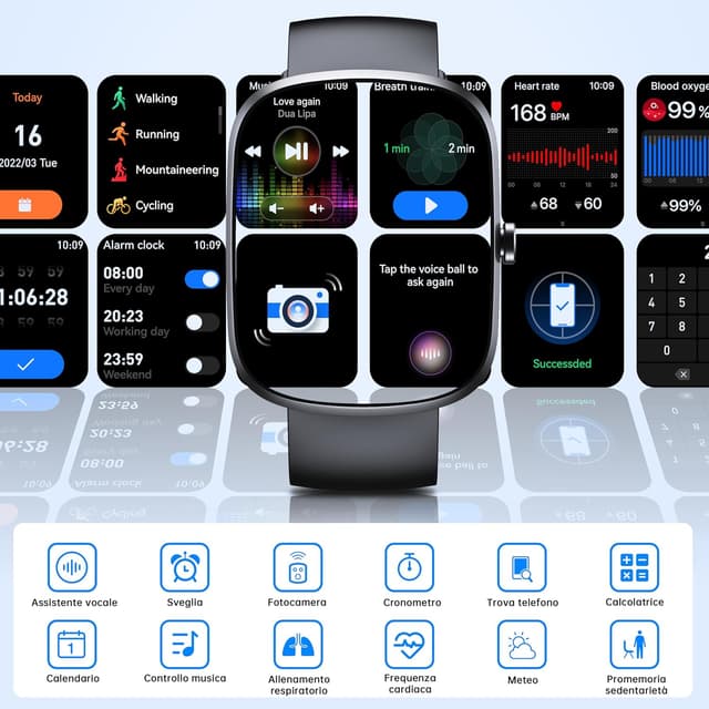 Thumbnail 6 de OUKITEL Smartwatch 1,91" con chiamate