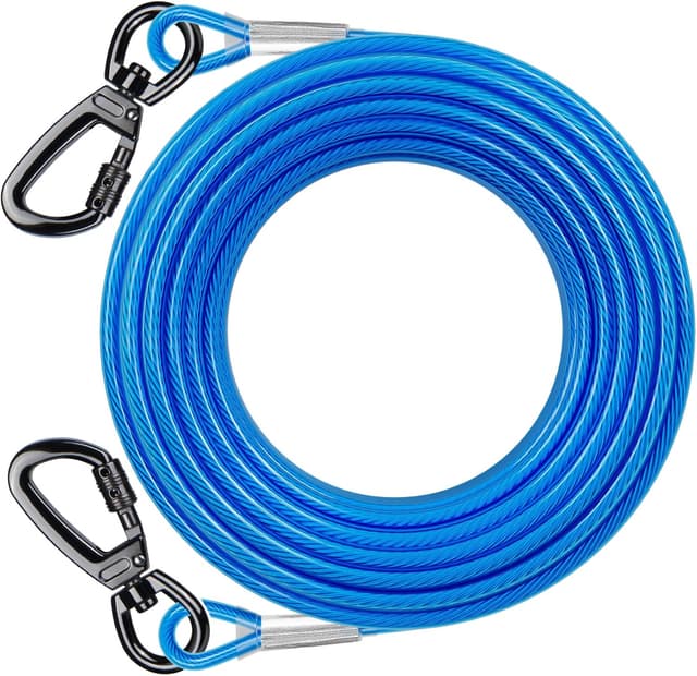Imagen de Dog Tie Out Cable 20ft, reflective leash for dogs 🐕 en OfertitasTOP