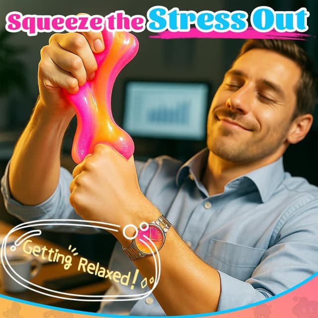 Detalle de WATERELF Play Putty Slime for Kids: non-sticky sensory fidget putty in Pink/Yellow (3.2 oz)