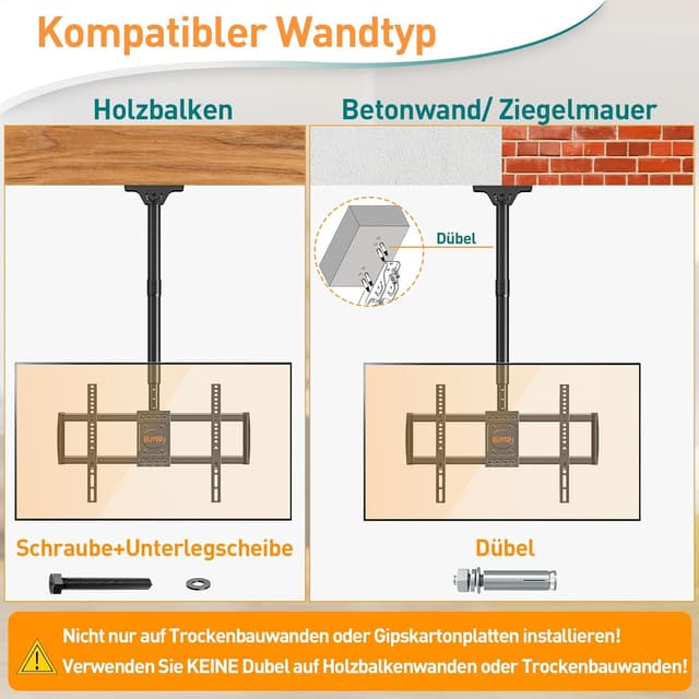 Thumbnail 4 de ELIVED EV3016 Deckenhalterung 37–75 Zoll