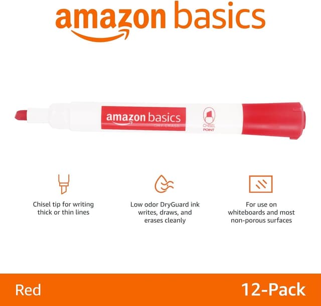 Detalle 2 de Amazon Basics 12 pennarelli per lavagna 🖊