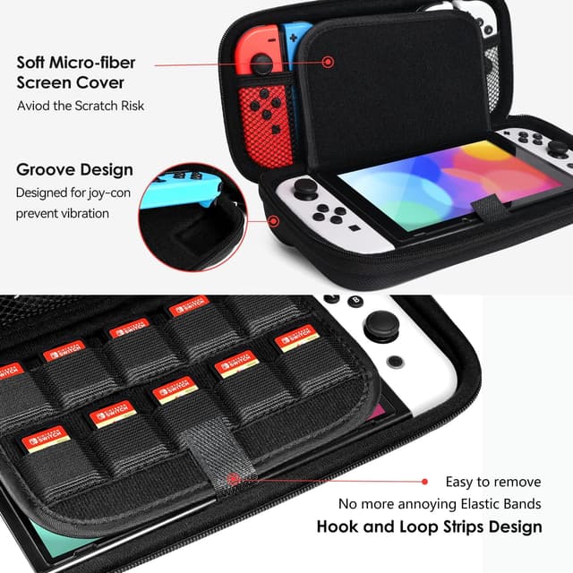 Thumbnail 2 de iVoler Funda rígida para Nintendo Switch con capacidad y bolsillos