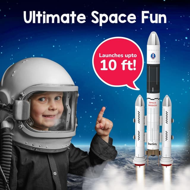 Detalle de Smartivity Rocket Launcher STEM Kit (Ages 6–12) — Build Your Own Rocket & Launch It