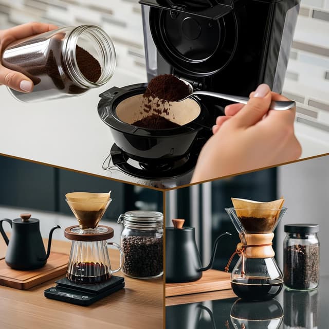 Detalle de 200 Count #4 Cone Coffee Filters for 8–12 Cup Brewers, Unbleached Natural Paper (Disposable)