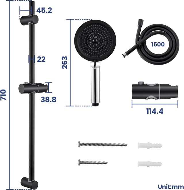 Thumbnail 1 de Auralum Asta Doccia 70 cm con Soffione