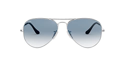 Detalle de Ray-Ban Aviator Large Metal (SILVER 55) gafas de sol unisex con funda protectora