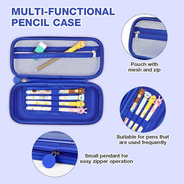 Detalle 1 de OFFCUP Astuccio Scuola due scomparti Blu