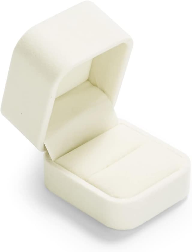 Detalle 2 de Oirlv Scatola Anello Bianco Velluto 6 cm