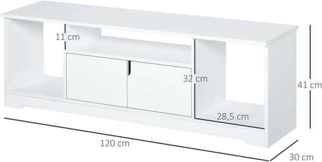 Thumbnail 6 de HOMCOM Mueble TV 42" Blanco 120x30x41 cm