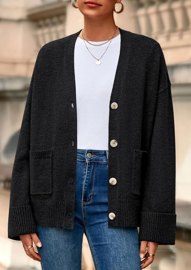 Detalle de PRETTYGARDEN 2026 Oversized Cardigan Sweater