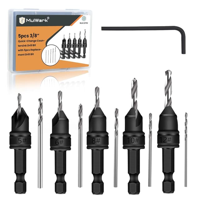 Imagen de MulWark Countersink Drill Bit Set 11 PCS đź› en OfertitasTOP