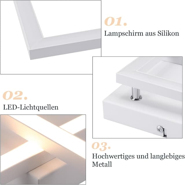 Detalle 2 de Homefire Deckenleuchte LED 24 W Küche