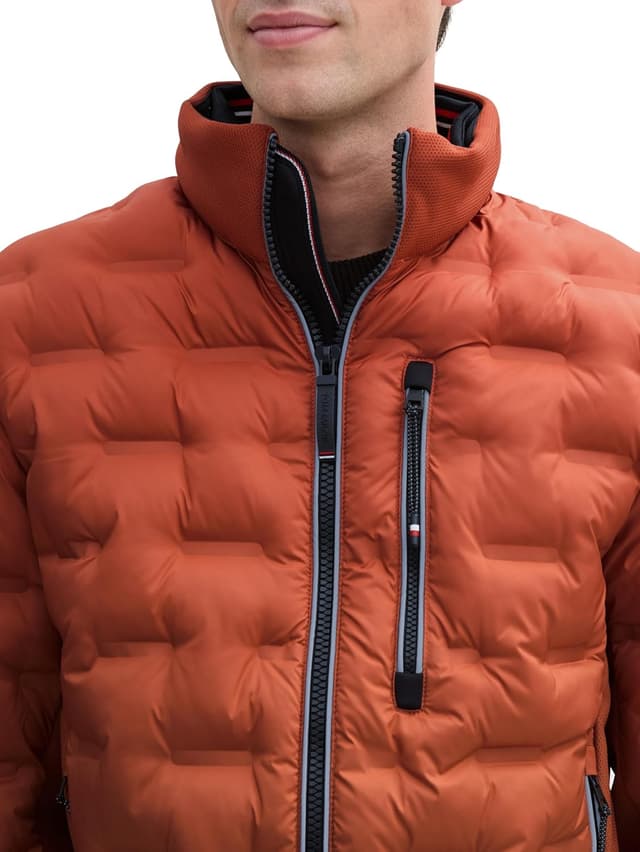 Detalle de TOM TAILOR 1044092 giacca da uomo trapuntata leggera ibrida con cappuccio riponibile