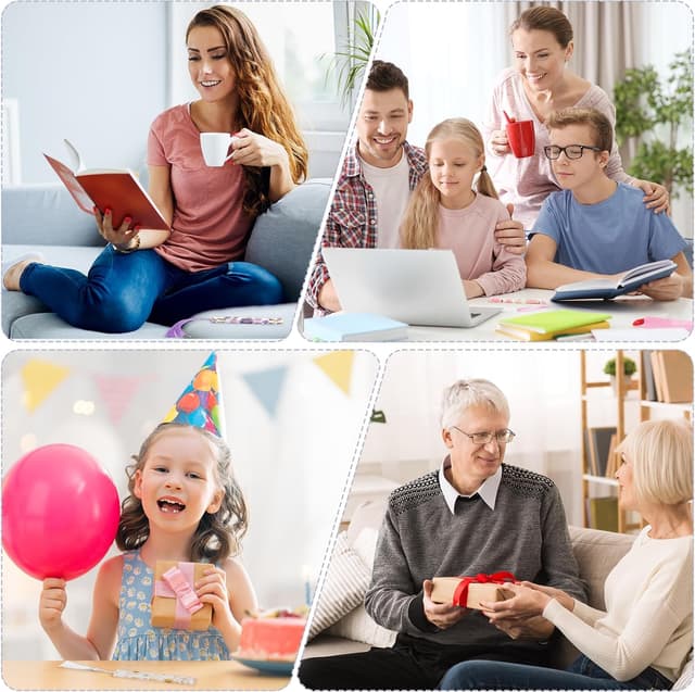 Thumbnail 6 de OFFCUP Gepresste Blumen Lesezeichen aus Harz (4 Stück) mit Quaste – Lesezeichen personalisiert