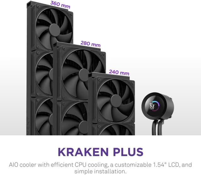 Detalle de NZXT Kraken Plus 240 AIO liquid cooler