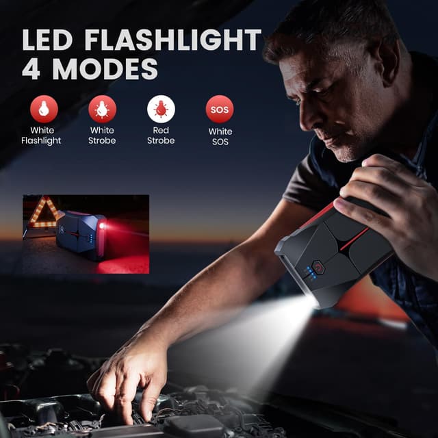 Detalle 2 de FLYLINKTECH CF200 13200mAh Car Jump Starter