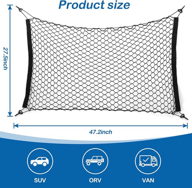 Detalle 2 de STARROAD-TIM 120x70cm pet car barrier net for backseat