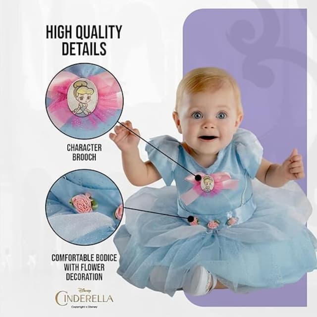 Detalle de Disguise Disfraz Cenicienta bebé 6–12 meses