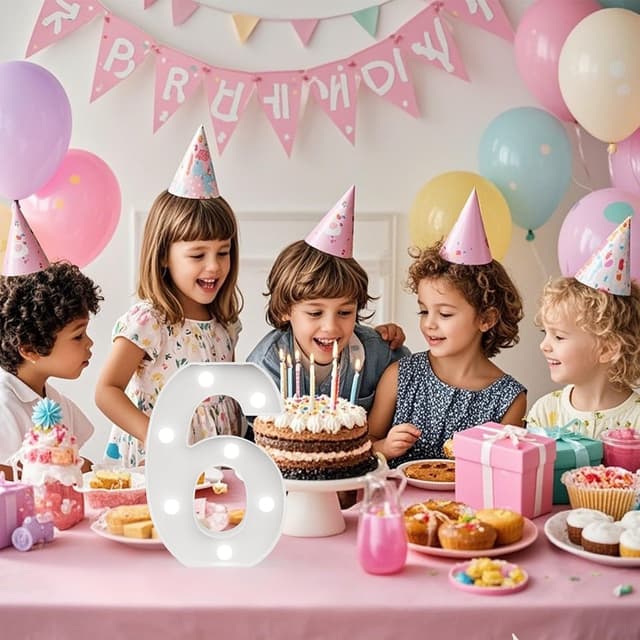 Detalle 2 de LED Zahlenlampe 10 mit warm/kaltweiß