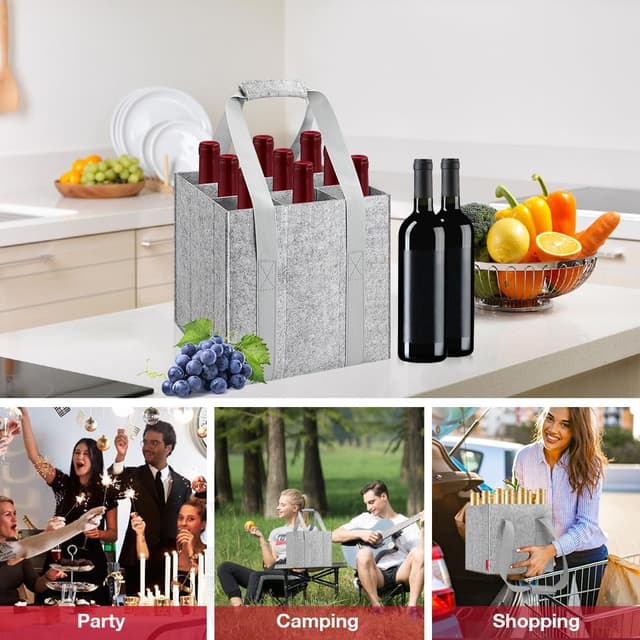 Detalle 2 de Eurhomewit 9 compartment bottle bag carrier