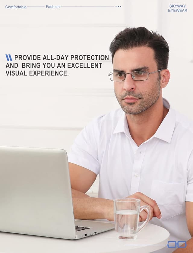 Detalle 2 de SKYWAY Mens Reading Glasses blue light