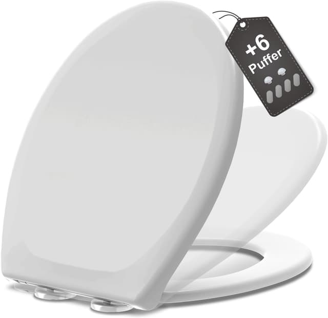 Detalle de MEEJEE Tapa WC Universal Oval Blanca