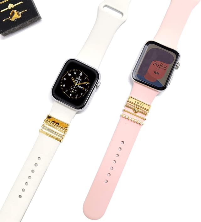 Thumbnail 6 de YuiYuKa 5er-Set Charm-Anhänger für Apple Watch Armband (20–21 mm) aus Edelstahl – für 46/42/44/40/41/45/38/49 mm