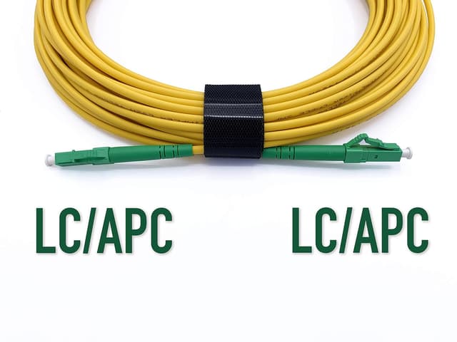 Detalle de Elfcam 20 m LWL-Glasfaserkabel LC/APC auf LC/APC, Simplex 9/125 µm (OS2), LSZH gelb – kompatibel mit Telekom