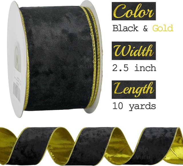 Thumbnail 1 de MEEDEE 2.5 inch Velvet Ribbon 🎄