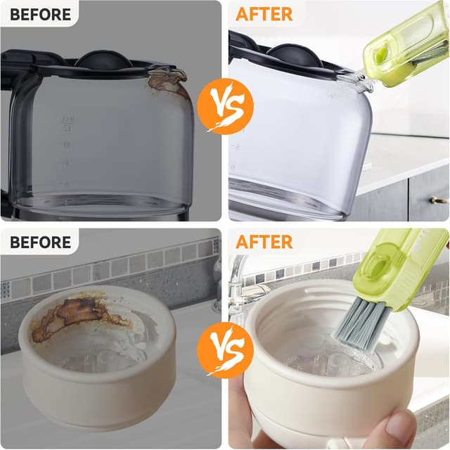 Thumbnail 4 de Multicolored 3-in-1 Cup Lid Gap Cleaning Brush Set