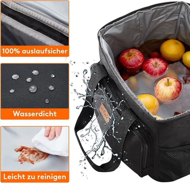 Detalle de Lifewit 24L Kühltasche faltbar für bis zu 40 Dosen (klein) – wasserdichte Lunch- und Thermotasche