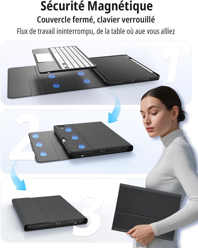 Thumbnail 6 de CACOE clavier étui iPad Air 11 avec rétroéclairage