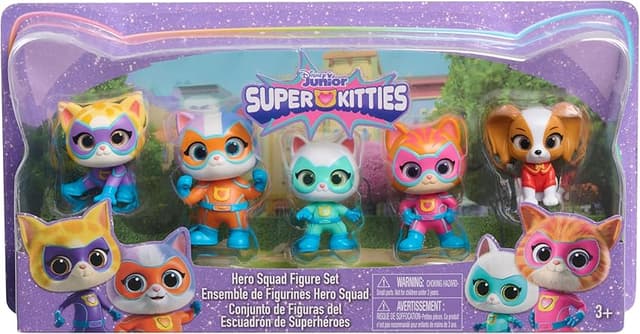 Detalle de Just Play SuperKitties Hero Squad — 5 figuras 5 cm 🎲