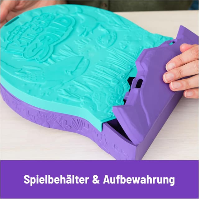Detalle de Kinetic Sand Project Planet Ozean Spielset (680 g magischer Sand) mit 4 Meerestier-Werkzeugen – für Kinder ab 3 Jahren