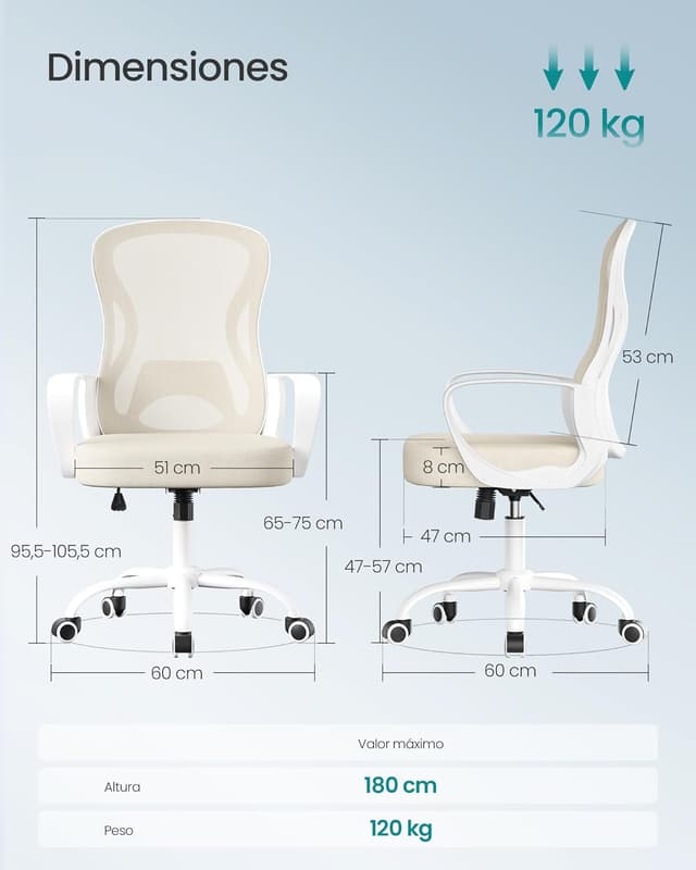 Thumbnail 2 de SONGMICS Silla ergonómica OBN043LH02