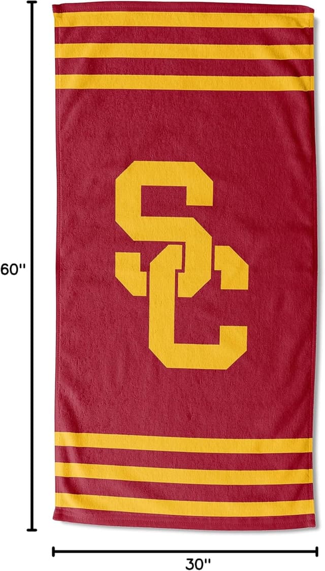 Detalle de Northwest NCAA Unisex Adult Beach Towel (30 x 60 in) — Soft, Fan-Style Beach & Pool Towel