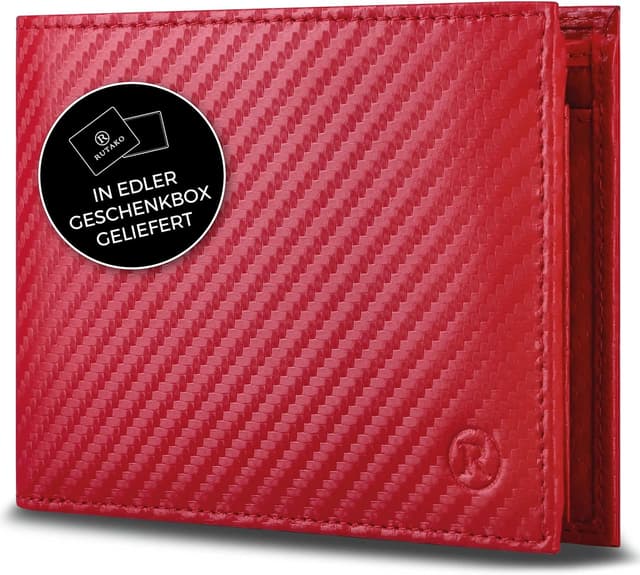 Thumbnail 6 de RUTAKO Leder Geldbörse Herren RFID Schutz, groß