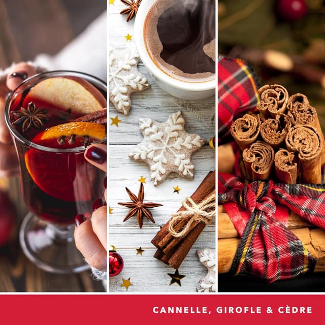 Detalle de Yankee Candle Studio Cannelle Pétillante – bougie parfumée moyenne, combustion 35 à 50 h