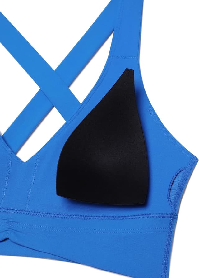 Detalle de Reggiseno sport donna CRZ YOGA Butterluxe con collo a V e incrocio sulla schiena