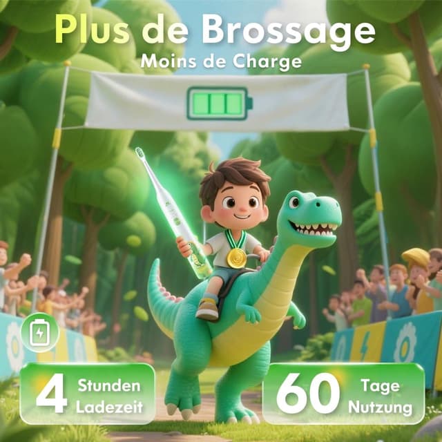 Thumbnail 6 de Dada-Tech Brosse à dents enfant 31000 vib/min 🦷