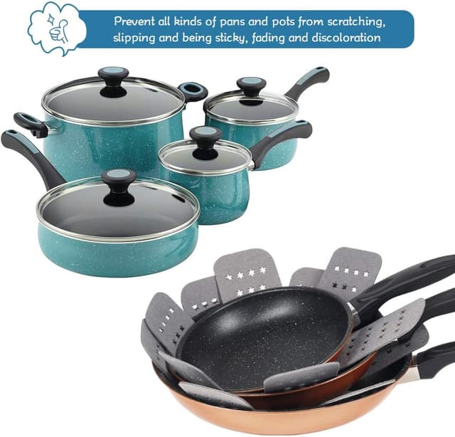 Thumbnail 4 de Pan Protectors Set of 12 with 3 Sizes - Gray ⌛