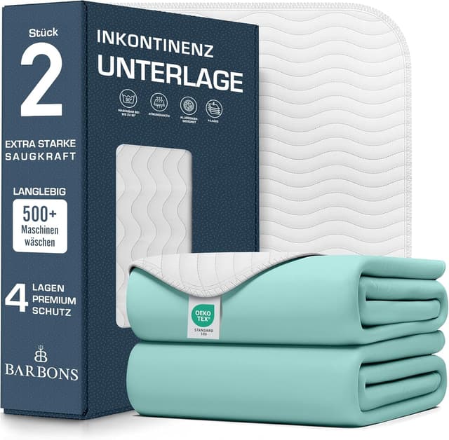 Detalle de BARBONS Inkontinenzunterlage 75x90 waschbar